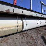 諏訪湖のいかだフロート交換